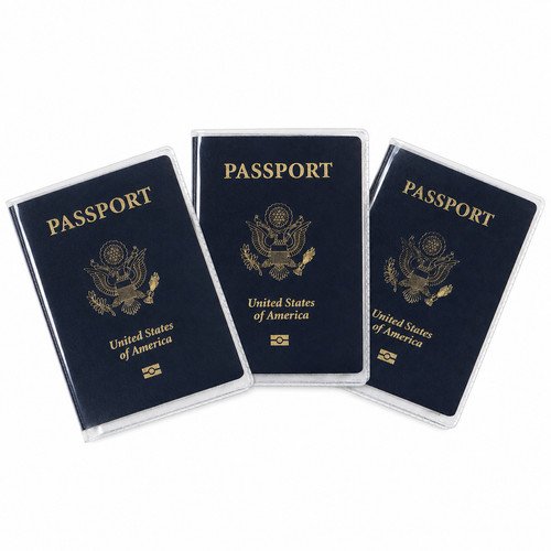 5 Pack Clear Passport Cover, Clear Passport Holder Travel Document Organizer, Pl