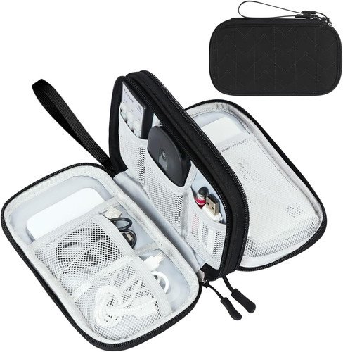Electronic Organizer, Travel Tech Pouch Bag, Extra Large, Black