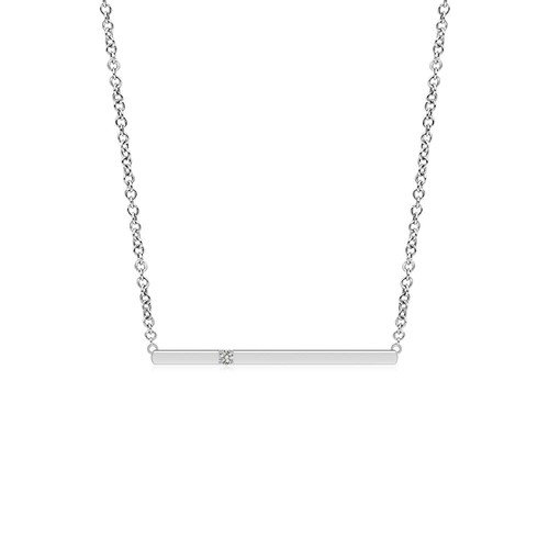 ANGARA 0.03 Ct Natural Diamond Pendant Necklace in 14K Solid Gold (K, I3)