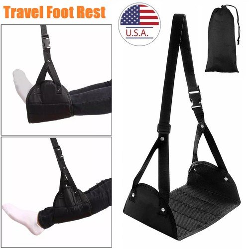 Portable Foot Rest Relax Travel Foot Hammock Carry Flight Leg Airplane Pad USA