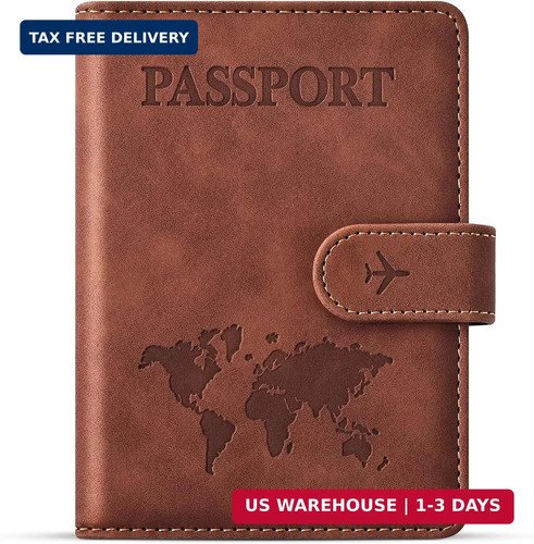 Passport Holder for Travel Essentials, Passport Wallet Cover Case for Travel Mus
