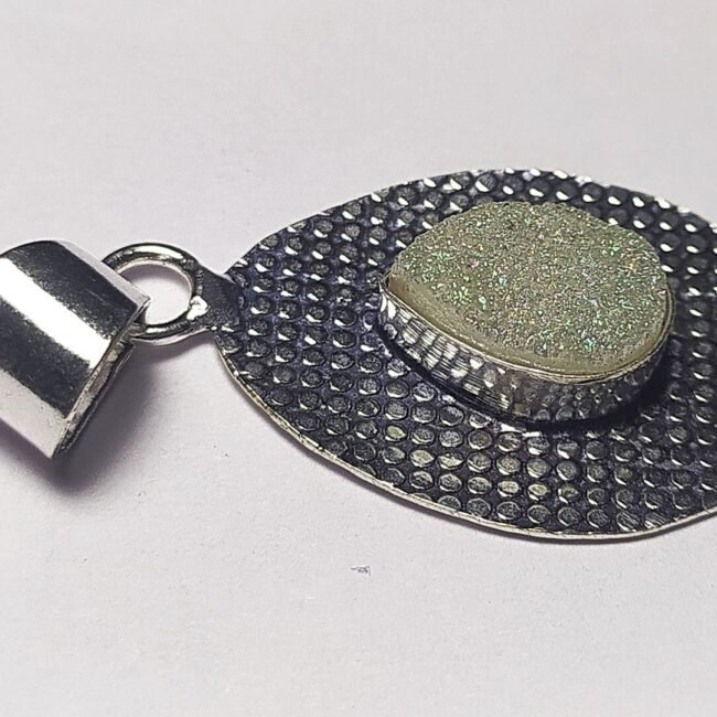 Titanium Druzy Gemstone Handmade Pendant Jewelry Pendant Size 1.5 Inches