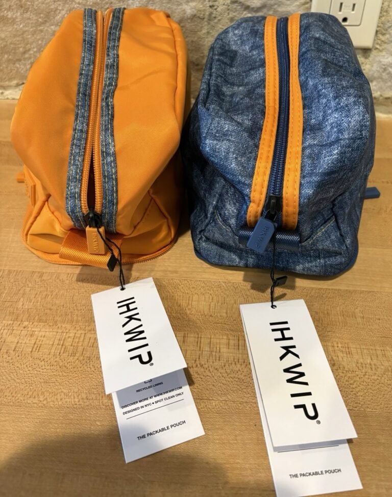 Set Of 2 IHKWIP Packable Pouch Travel Organizer Zip Bag Accessory Case