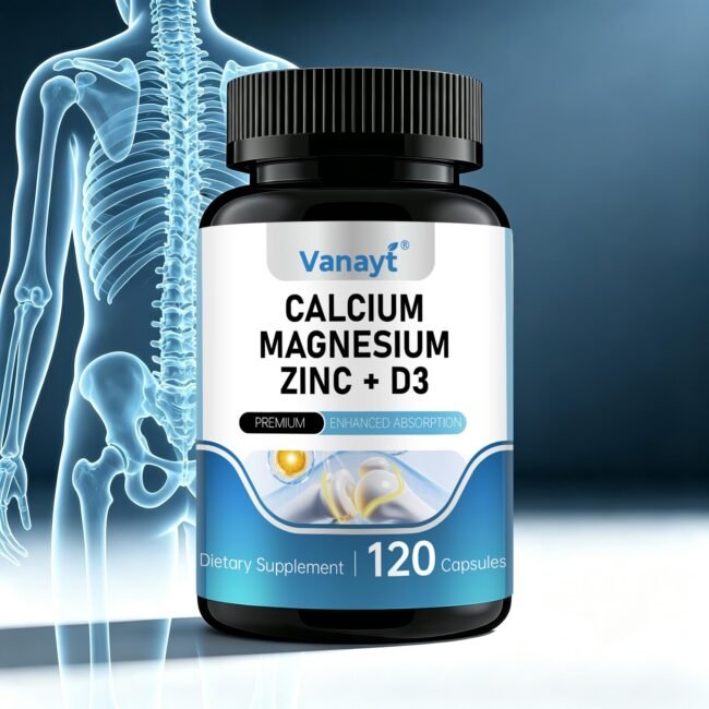Calcium 1000mg Magnesium 400mg Zinc 25mg Vitamin D3 600IU Bone Muscle Health