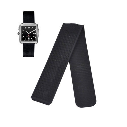 Professional Golf Watch WAE1110 22mm Black Rubber Watch Strap For Tag Heuer