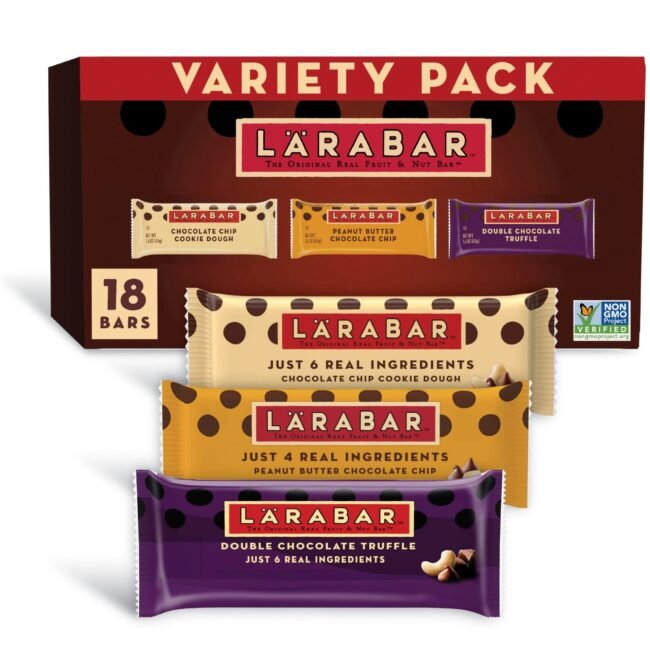 Fruit & Nut Energy Bars Variety Pack - 18 Count, Healthy Snack, Gluten-Free, 28.