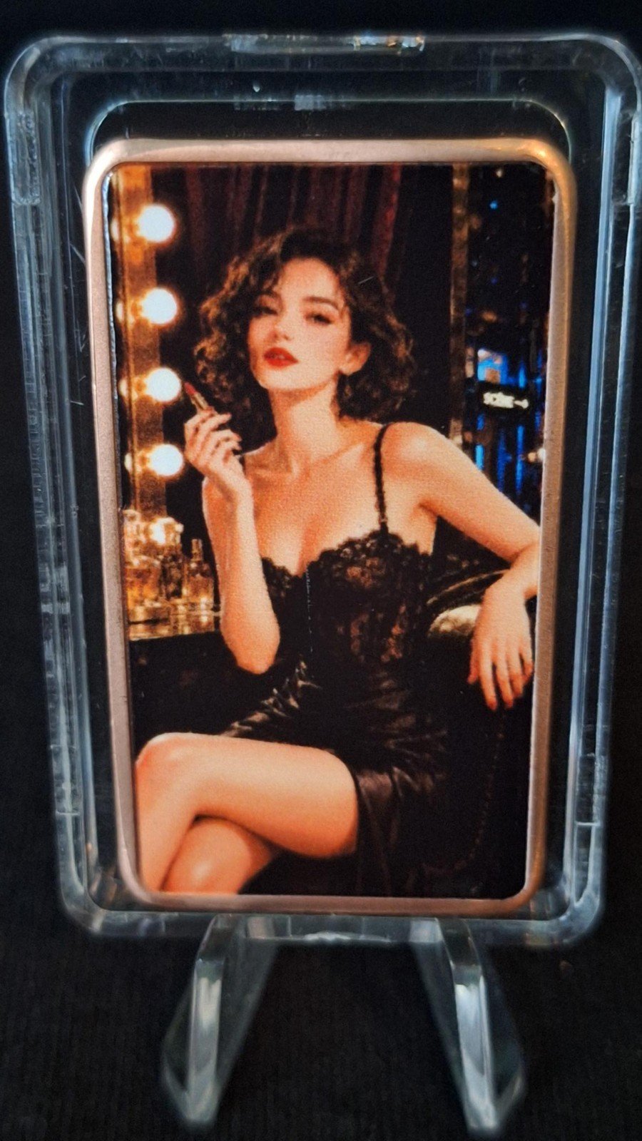 1 oz Copper Colorized Bar "Sexy Woman Smoking Nice and reverse Not Nice"