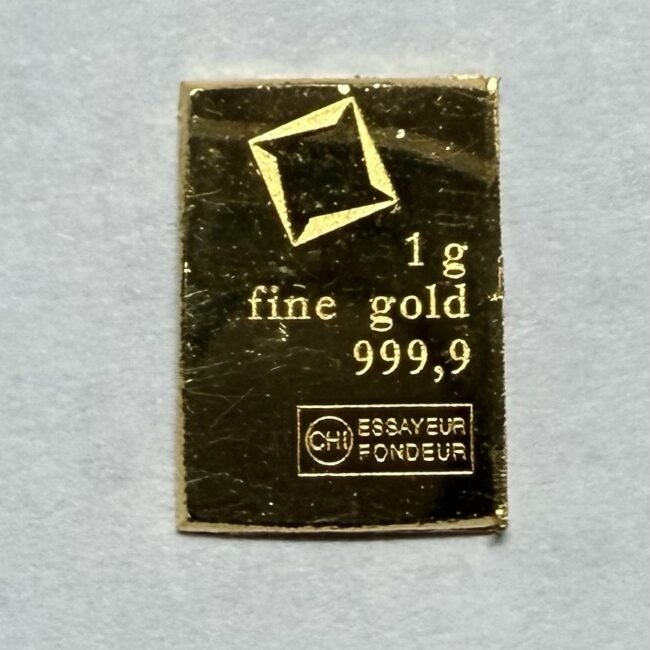 1 Gram Gold .9999 Bar EssayeurFondeur