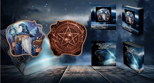100 Gram Copper Practitioner of Magic Wizard Colorized Copper in Display Box
