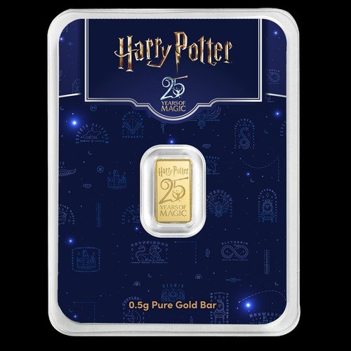 2026 PAMP Suisse Harry Potter 25th Anniversary 0.5g Gold Bar in Card