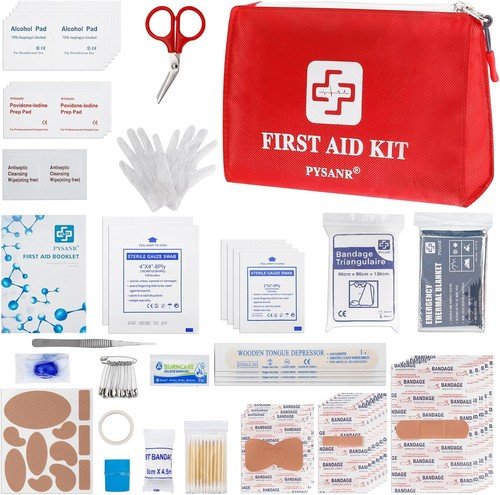 150 Piece Small First Aid Kit Portable Emergency Bag Compact Medical Kit