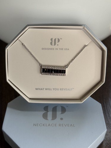 Bomb Party Original Necklace ‘What a Moment’ Black Onyx On Rhodium NK39629