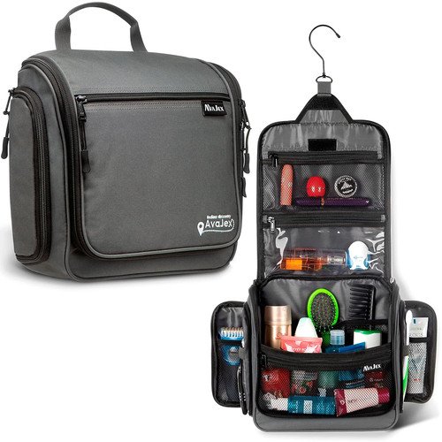 Travel Toiletry Bag for Men and Women – (10.6”X10.6”X3.2”) Large Hanging Toiletr