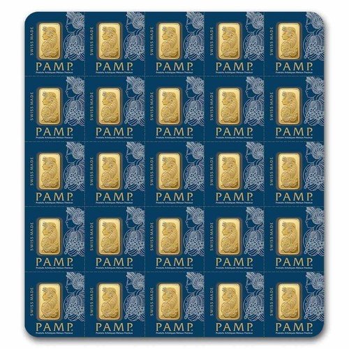 10 X 1 Gram Divisible PAMP Suisse MULTIGRAM .9999 Fine Gold Bar