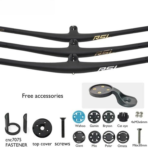 Road Bicycle Carbon Integrated Flat Bar with Computer Bracket 35mm 45mm 55mm